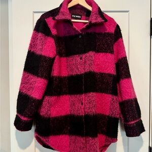 Steve Madden Women’s Eldridge Plaid Shirt Jacket